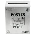 thumbnail image 2 of stanreset Vintage Galvanized Mailbox Letterbox Postbox Newspaper Box Holder Stainless Steel 30x23x6cm, 2 of 6