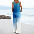 thumbnail image 4 of Dyegold Jumpsuits for Women Casual, Casual Jumpsuits for Women Summer Fashion Comfy Summer Bib Tie Dye Wide Leg Square Neck Sleeveless Rompers Overalls, 4 of 6