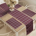 thumbnail image 2 of Ambesonne Checkered Table Runner & Placemats, Geometric Old Tartan, Placemat 4 pcs + Runner 16"x90", White Black Pink, 2 of 2