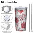 thumbnail image 4 of Pioneer Flower 10oz Tumblers Stainless Steel Tumbler with Lid and Straw,Vacuum Insulated Double Wall Travel Tumbler Cups with Cleaning Brush for Coffee, Tea, 4 of 4