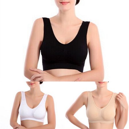 

Women Yoga Fitness Stretch Bra Seamless Racerback Sports Bra Tops Tank