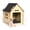 burlywood, variant on Dog House Indoor for Small Dogs or Cats, Cozy Wooden Design, Small Indoor Bed House, with Air Vents and Elevated Floor Warm Dog Cave
