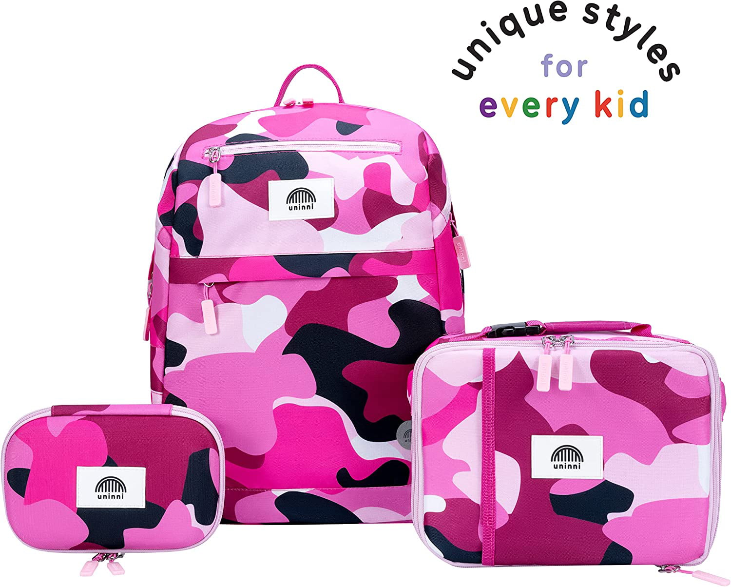 ODAWA Pink Flowers Purple Leaves Toddler Backpack and Lunch Box Set, Back  Pack Set