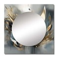 thumbnail image 2 of Designart "Abstract Harmony Shapes and Lines IV" Abstract Marble Square Mirror Wall Decor Modern - Large Gold Square Bathroom Mirror - Square Printed Wall Mirror Art, 2 of 5