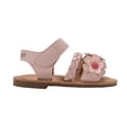 thumbnail image 3 of bebe Toddler Girl's Sandals – Fashion Flat Sandals, Cute Summer Shoes for Little Girls with Flower and Braided Strap, 3 of 11