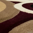 thumbnail image 5 of Allstar Burgundy Carved Circles Modern Geometric Area Rug (7' 9" x 10' 5"), 5 of 6
