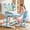 Blue, variant on YNCE 2025 Upgraded Kids Study Desk and Chair Set, 50 Degree Tiltable&Height Adjustable Kids Desk with Storage Drawers and Bookshelf
