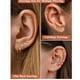 thumbnail image 2 of Aretes pequeños hipoalergénicos con poste y broche plano para mujeres y hombres, chapados en oro Xtellar dorado, 2 of 4