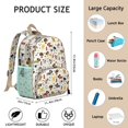 thumbnail image 6 of Dog Print Design Student Backpack – Playful Puppy Paw Pattern with Bone and Tail Cartoon Design, Artistic Watercolor Style for School, 6 of 6