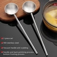 thumbnail image 4 of Small Soup Ladle Stainless Steel Metal Deep Spoon with Pour Spout 2Oz Long Handle Gravy Ladles for Kitchen 2 Pack, 4 of 7
