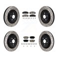 thumbnail image 1 of Transit Auto Front Rear Coated Drilled Slotted Disc Brake Rotors and Ceramic Pads Kit for Car 2020-2022 Toyota Highlander KDC-101187, 1 of 11