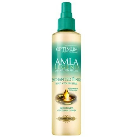 Optimum Salon Haircare Amla Legend Enchanted Finish Hold + Polisher Spray, 6.1 fl (Best Finishing Spray Frizzy Hair)