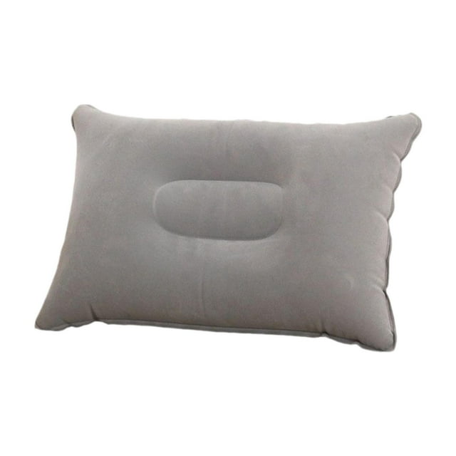 Almohada inflable para acampar, almohada plana de PVC para dormir, almohada de aire ligera, almohada compresible para hamaca, y senderismo