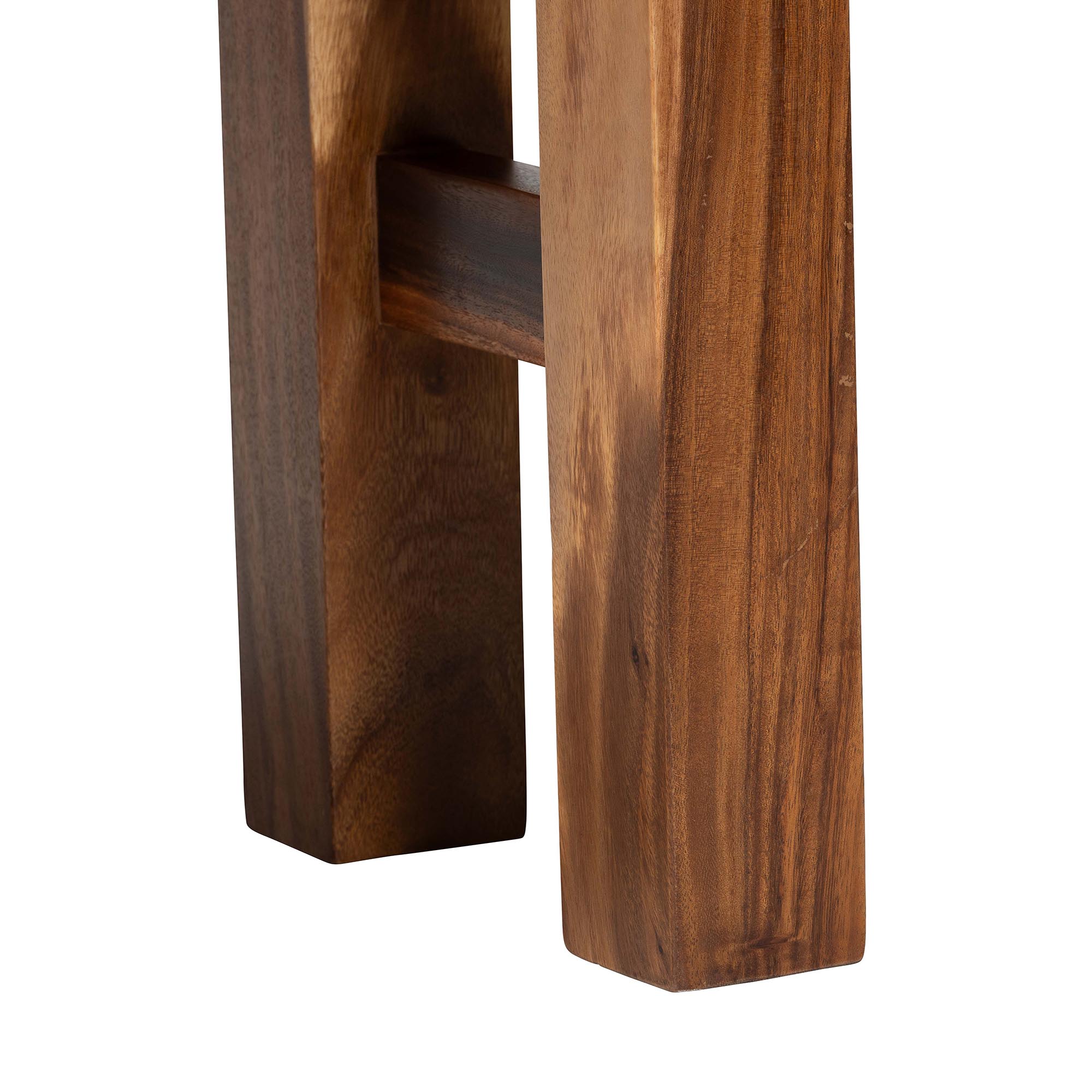 bali & pari Luli Rustic Bar Table, Bar Height, Natural Brown