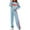 Blue, variant on LINGLANG Fall Outfits For Women 2025 Dressy Casual Casual Striped Soft Jogger Pants Crewneck Pullover Sweatshirt Outfit Comfortable 2 Piece Tracksuit Casual Sweatsuit Lounge Set Matching Sets