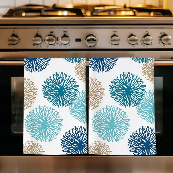 Watercolor Dandelion Kitchen Towels Set of 3, Modern Minimalist Floral Pattern Absorbent Dish Towels for Kitchen, Microfiber Hand Towel, Quick Drying Tea Towel for Cleaning Decorative Dishcloths