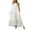 White, variant on VONDA Women's Sleeveless Lace Patchwork Loose Maxi Dress Summer Dress Sundress With Pockets