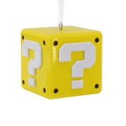 Hallmark Nintendo Super Mario Question Block Premium Metal Ornament, 0.28lbs