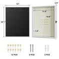 thumbnail image 6 of Shadow Box Frame 13x16  Deep Large Display Case With Beads Door And Glass Window Wood Memory For Pictures Medals Memorabilia Collections White, 6 of 8