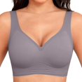 thumbnail image 2 of Weikingp Women's Seamless Smoothing Wireless Bralette Wide Strap Soft Support No Show Everyday Wear Comfort Bra Brown 5XL, 2 of 9