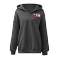 thumbnail image 4 of Womens Hoodie Long Sleeve Pullover Hoodies Cozy Sweatshirts for Women Dark Gray Womens Sweatshirt Womens Clothes Trendy Fall 2025 Clothing for Women, 4 of 5