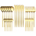 thumbnail image 1 of Cubertería De Acero Inoxidable 24 Piezas Dorado, 1 of 5