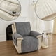thumbnail image 4 of Funda para sillón reclinable acolchada de terciopelo con hojas de palma, antideslizante, súper suave, con correas elásticas, 4 of 5