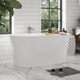 thumbnail image 4 of Vanity Art Bordeaux 51" Acrylic Freestanding Soaking Bathtub, White/Oil Rubbed Bronze, 4 of 5