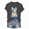thumbnail image 7 of Towmus Women Halloween T-Shirt Oversized Sequin Ghost Shirts Crew Neck Short Sleeve Pullover Tops, 7 of 7