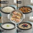 thumbnail image 3 of OVENTE Electric Rice Cooker and Food Steamer – 10-Cup Cooked Capacity (5 Cups Uncooked), Nonstick Removable Pot, Keep Warm Function, Steaming Basket, Measuring Cup & Spatula Included, White RCS01W, 3 of 9