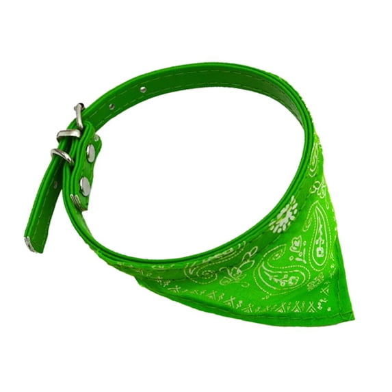 Printing PU for Puppy Kitten Cat Neck Collar Grooming Accessories Neckerchief Dog Saliva Towel Pet Supplies Dog Bandana Dog Collars GREEN