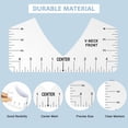 thumbnail image 2 of Juego de 8 reglas guía para diseño de camisetas + cinta métrica blanda - Herramientas profesionales para costura y patrones DIY, 2 of 7