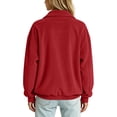 thumbnail image 7 of Women's Corduroy Jackets Zip-Up Stand Collar Long Sleeve Coat Fall Casual Oversized Going Out Outerwear Tops With Pockets, 7 of 7