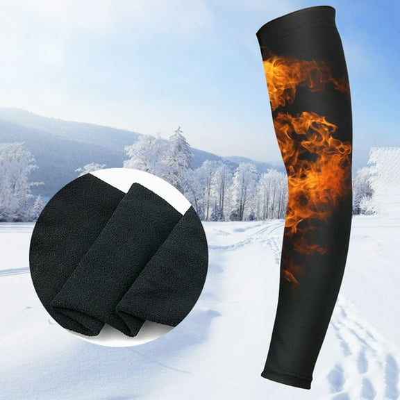 ibasenice 2Pack Compression Sleeves for Men Spandex Black Outdoor Arm Sleeves for Cold Weather Athletes
