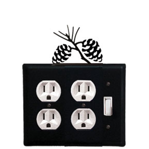 Pinecone Double Outlet CUSTOM Product Single Switch Cover