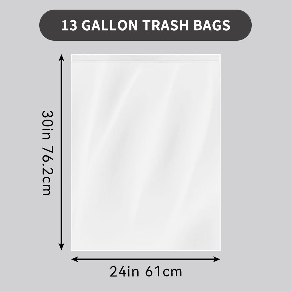 130-Pack 13 Gallon Heavy-Duty Garbage Bags – Expandable, Leak-Resistant, Odor-Proof Trash Bags for Home & Outdoor