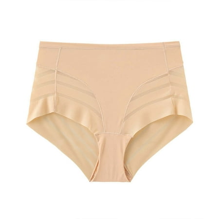 Slotted Panties Panties for Women plus Size Women s Transparent Striped Mesh Briefs High Comfortable Ice Silk Briefs