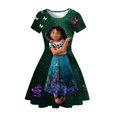 thumbnail image 1 of Encanto Isabella Mirabel Vestido de verano con estampado de dibujos animados para niñas Vestido de fiesta de cumpleaños Minnie Mouse Donald Duck Casual Kids Vestido3T (Etiqueta 110) Gao Jinjia LED, 1 of 2