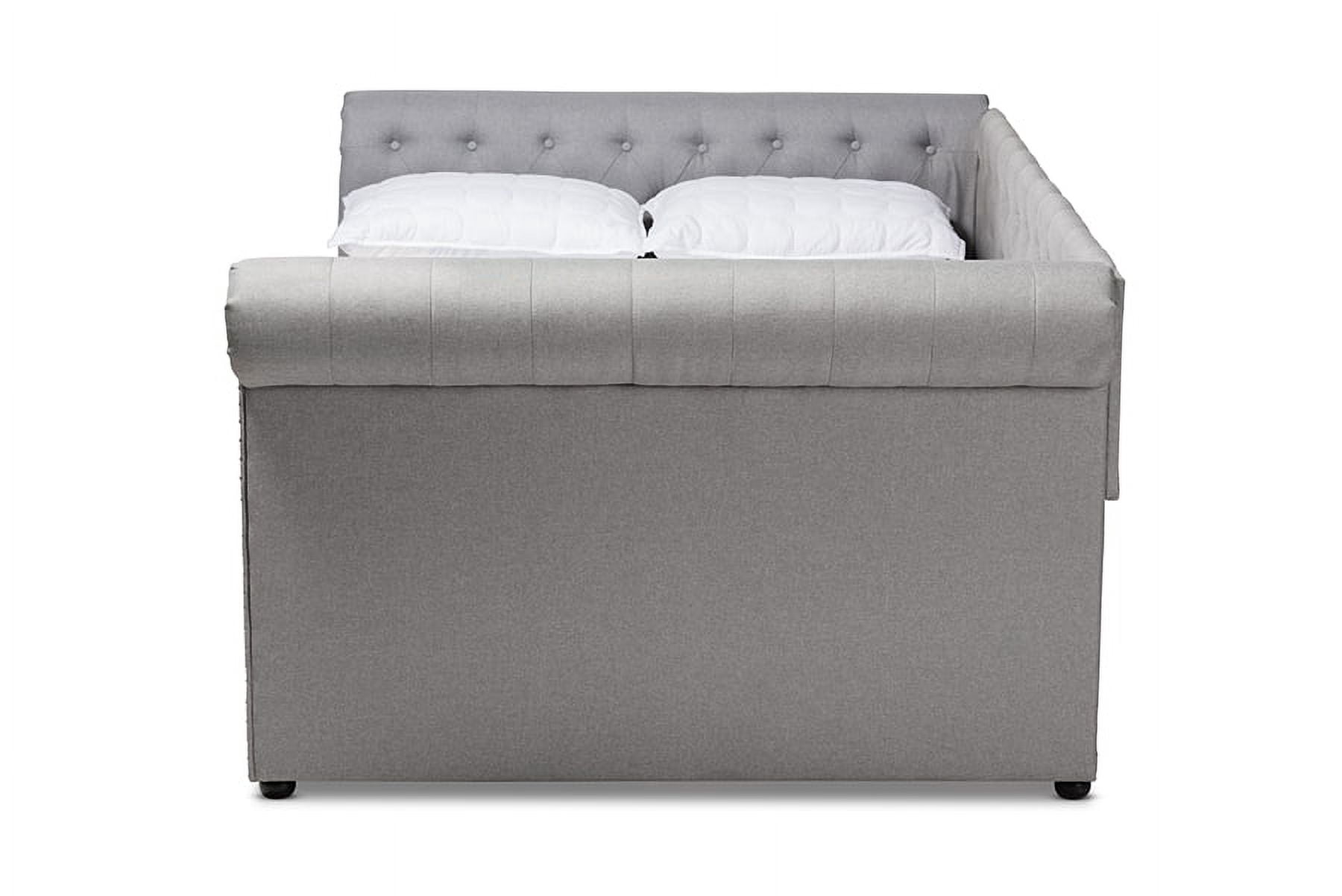 Baxton Studio Mabelle Gray Upholstered Queen Size Daybed