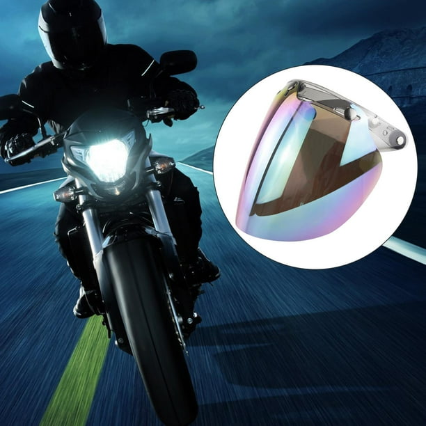 Visor de casco Yotijar 3 Snap para motocicleta parabrisas Front Bubble Lens