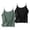 Dark Gray, variant on Women's Cotton Linen Camisole 2-Pack, Spaghetti Strap Loose Fit Tank Tops for Summer Layering, Casual Sleeveless Shirts, Choose Solid Color or Color Block Set Khaki M