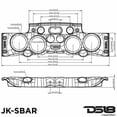 thumbnail image 7 of DS18 White RGB LED Overhead Bar Audio System for JK/JKU Jeep Wrangler, 7 of 7
