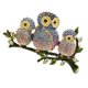 thumbnail image 5 of Cute Crystal Enamel Three Owls Family Animal Broche Pin Accesorio Unisex, 5 of 7