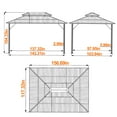 thumbnail image 2 of VEIKOUS Double Roof Gazebo with Outdoor Relaxation Netting, 10ft x 13ft, 2 of 14