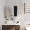 thumbnail image 2 of Fundin Black Aluminum Bathroom Cabinet with Mirror 19.8 x 26 inches,Recessed or Surface Mount with Adjustable Shelves, 2 of 7