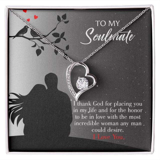 À Ma Petite Amie Collier Femme Incroyable Éternel avec Carte Message