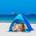 thumbnail image 3 of iCorer Pop Up automático instantáneo portátil al aire libre Quick Cabana Beach Tent Sun Shelter, azul, 3 of 5