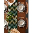 thumbnail image 5 of Table Runner Abstract Green Gold Wave Table Decoration for Kitchen Dinning Modern Art Table Decoration for Indoor Outdoor Party Wedding Decor 13x72inch, 5 of 7