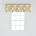 thumbnail image 2 of Ambesonne Cartoon Window Valance, Happy Fun Forest Animals, 54" X 18", Multicolor, 2 of 3