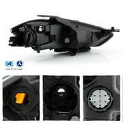 AKKON - Fits 2013-2016 Dodge Dart [Halogen Type] Projector Chrome Headlight Headlamp Driver Left Side w/ Chrome Bezel Model